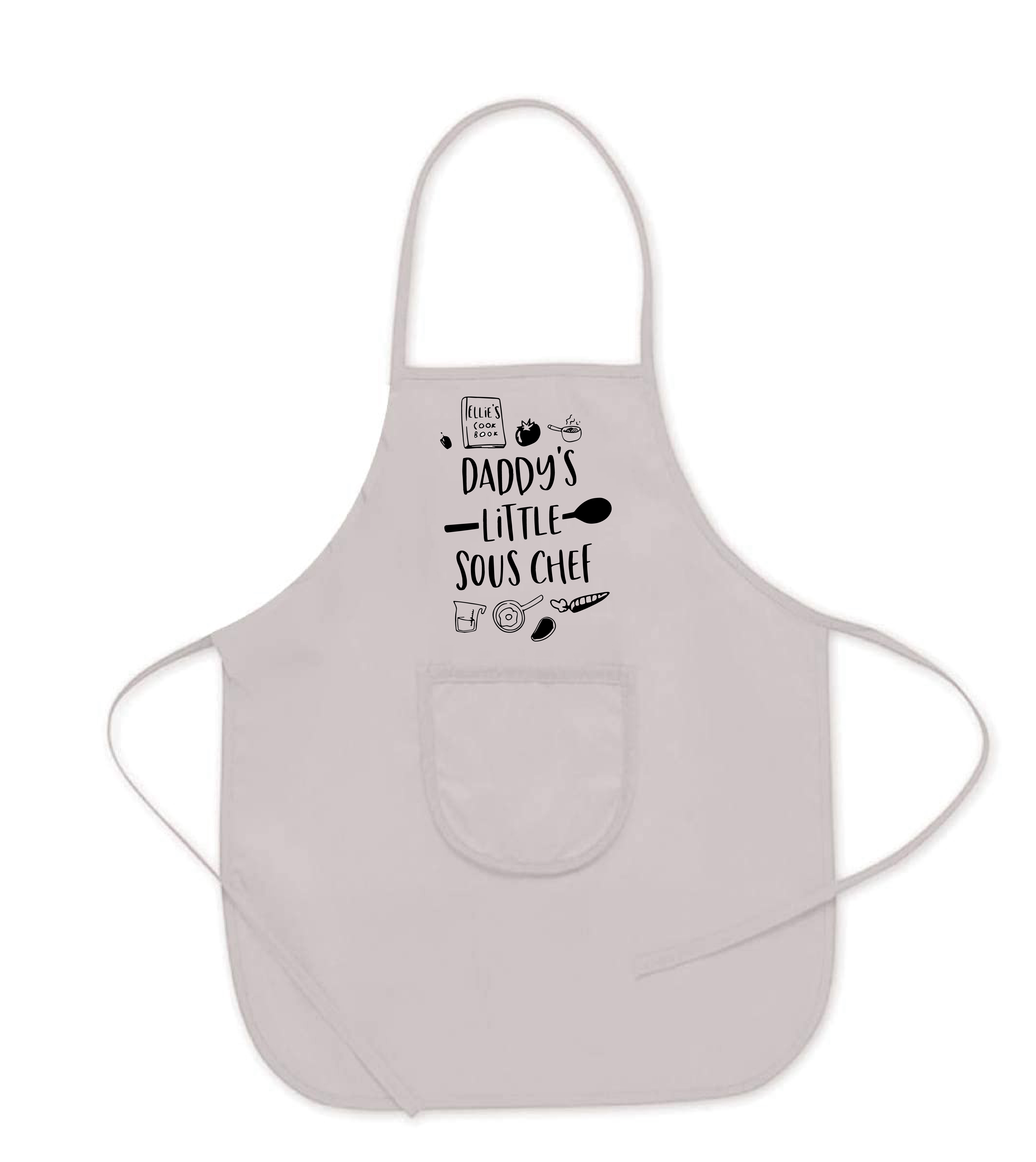 Daddy's Little Sous Chef Personalised Kids Apron